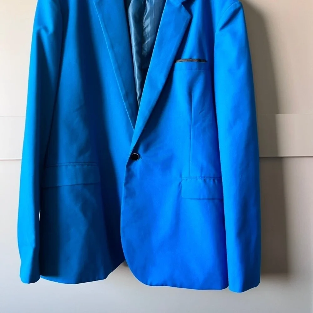 HAVE 2 HAVE Blazer Mens 2XL Cobalt‎ Blue Single Button Notch Lapel Sport Coat
